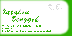 katalin bengyik business card